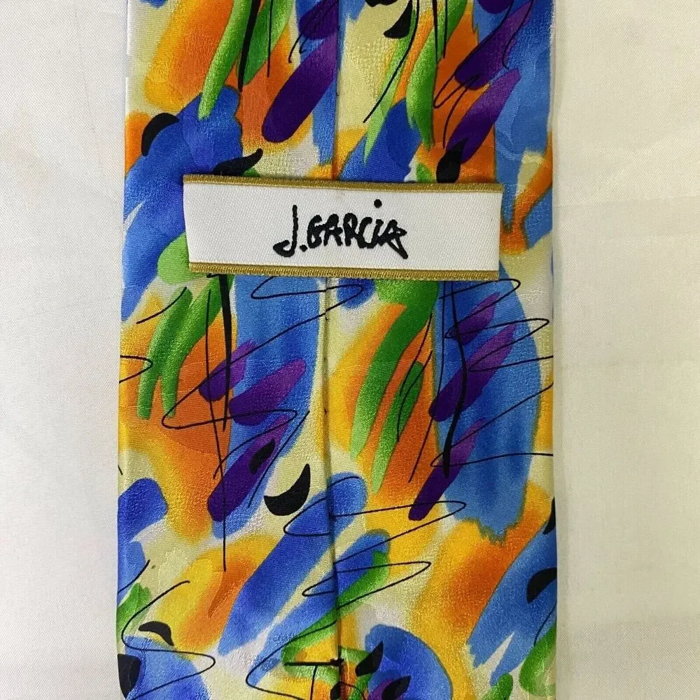 #6628 J Garcia Multicolored Mens Necktie, Tie